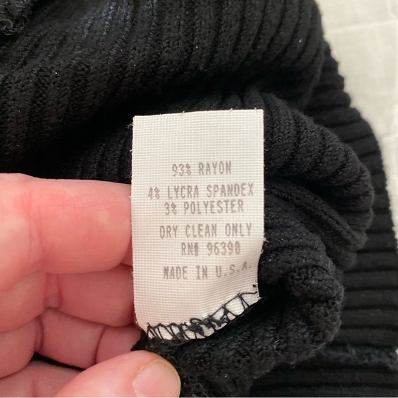 Cache Black Sweater with Leopard Print Accents - Picture 5 of 10